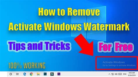 How to remove activate windows message from screen 8.1